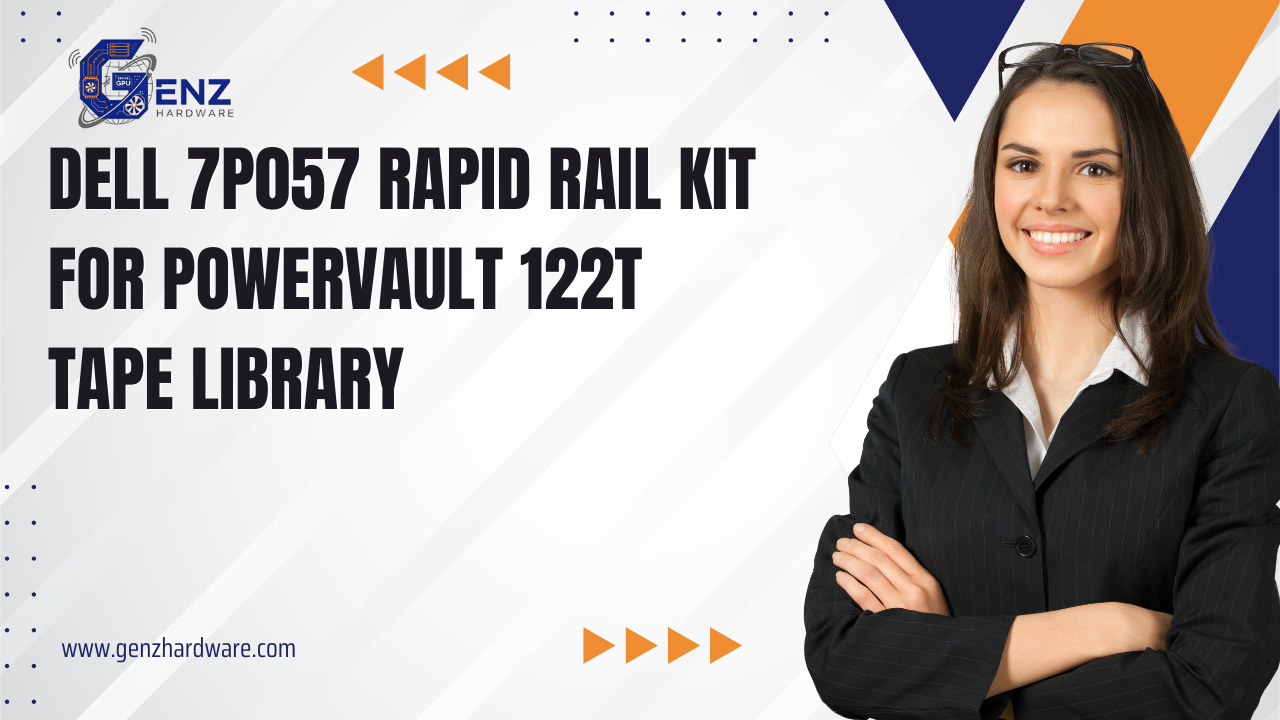 Dell 7P057 Rapid Rail Kit – Authentic Rackmount Solution for PowerVault 122T Tape Library