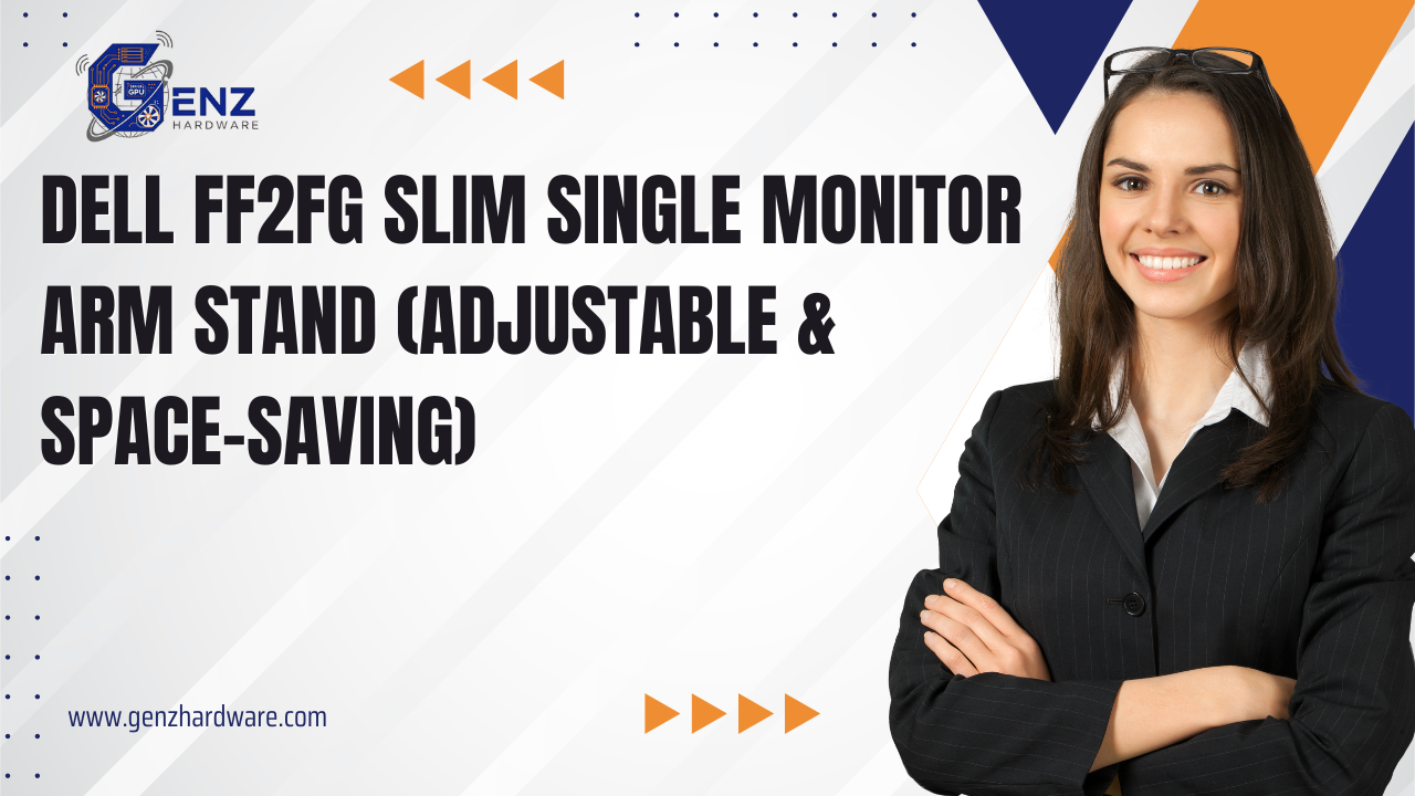 Dell FF2FG Slim Single Monitor Arm Stand – OEM Adjustable Desk Mount for Monitors