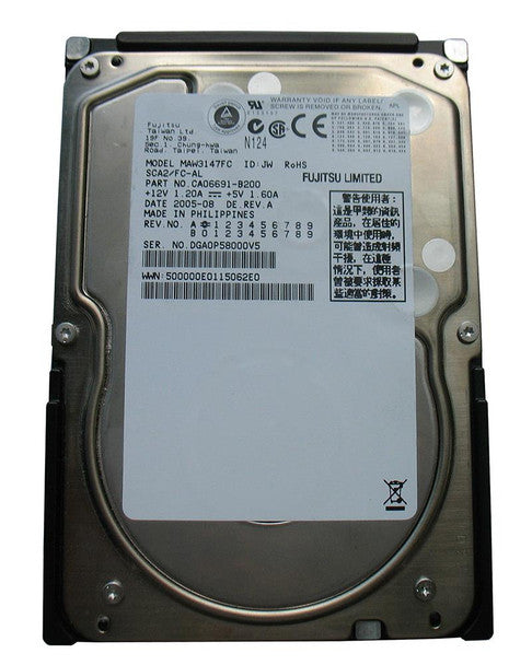 Part No: MAW3147FC - Toshiba Enterprise MAW 147 GB 3.5 Internal Hard Drive - Fibre Channel - 10025 rpm - 8 MB Buffer