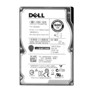 Dell 08WP8W 600GB 10000RPM SAS 6Gb/S Hot-Pluggable Dual Port (512n) 2.5-Inch Hard Drive With Tray For PowerEdge Server & PowerVault Storage Array Dell Part Number: 08WP8W  - New