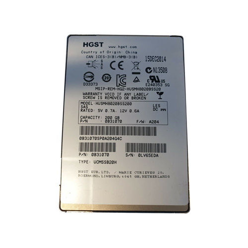 Hitachi 0B31070 200GB Multi-Level Cell SAS 12Gb/S 2.5-Inch Solid State Drive - New