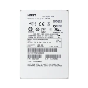 HGST HUSSL4040BSS600 Ultrastar SSD400S.B Series 400GB Single-Level-Cell SAS 6Gb/S 2.5-Inch Solid State Drive - New