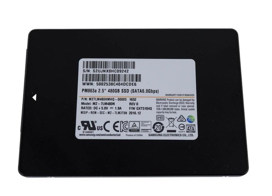Samsung MZ-7LM480N PM863 Series 480GB Triple-Level Cell SATA 6Gb/S Read Intensive 2.5-Inch Solid State Drive Hpe Oem - Refurbished