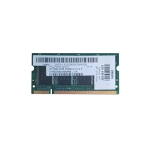 HP 383481-001 512MB DDR-333/PC-2700 SODIMM 200-Pin CL2.5 Dual Rank X8 Non-ECC Unbuffered Memory Module HP Part Number: 383481-001  - New