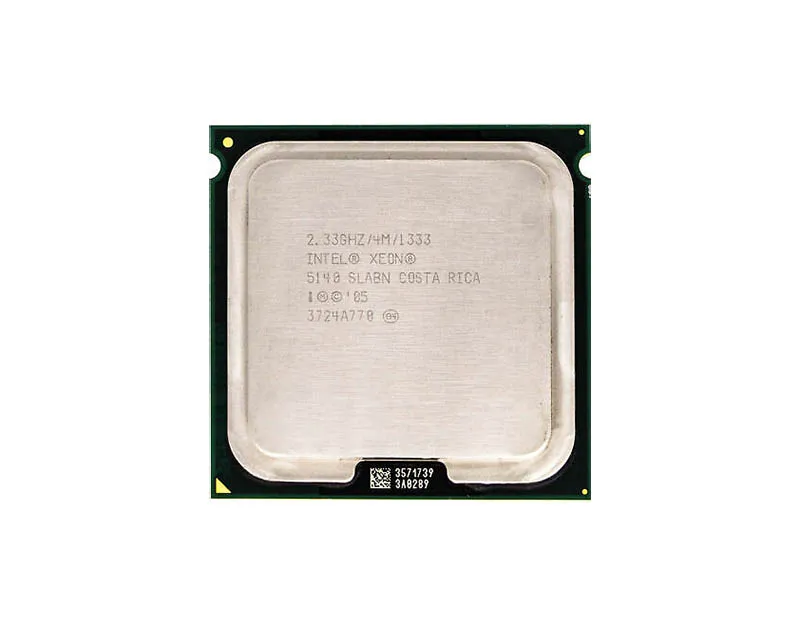 HP 417139-L21 2.33GHz 1333MHz FSB 4MB L2 Cache Socket LGA771 Intel Xeon 5140 Dual-Core (2 Core) Processor For ProLiant BL20p Gen4 HP Part Number: 417139-L21 - New