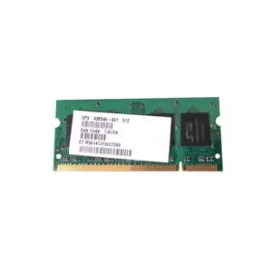 HP 438546-001 512MB DDR2-533/PC2-4200 SODIMM 200-Pin CL4 Dual Rank X16 Non-ECC Unbuffered Memory Module HP Part Number: 438546-001  - New