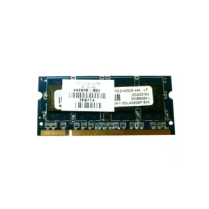 HP 442880-001 512MB DDR2-667/PC2-5300 SODIMM 200-Pin CL5 Dual Rank X16 Non-ECC Unbuffered Memory Module HP Part Number: 442880-001  - New