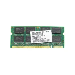 HP 450576-001 2GB DDR2-667/PC2-5300 SODIMM 200-Pin CL5 Dual Rank X8 Non-ECC Unbuffered Memory Module HP Part Number: 450576-001  - New