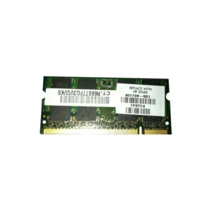 HP 451738-001 1GB DDR2-667/PC2-5300 SODIMM 200-Pin CL5 Dual Rank X8 Non-ECC Unbuffered Memory Module HP Part Number: 451738-001  - New