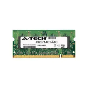 HP 492571-001 2GB DDR2-800/PC2-6400 SODIMM 200-Pin CL6 Dual Rank X8 Non-ECC Unbuffered Memory Module HP Part Number: 492571-001  - New