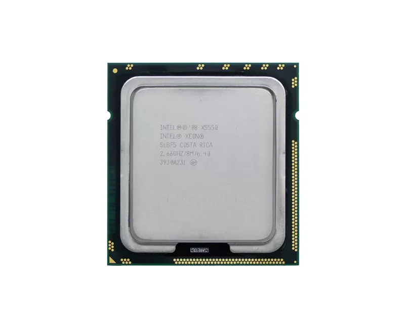 HP 505848-B21 2.66GHz 6.40GT/S QPI 8MB L3 Cache Socket FCLGA1366 Intel Xeon X5550 Quad-Core (4 Core) Processor For ProLiant DL360 G6 HP Part Number: 505848-B21 - New