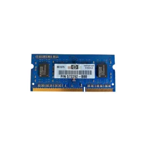 HP 572292-B88 1GB DDR3-1333/PC3-10600 SODIMM 204-Pin CL9 Single Rank X16 Non-ECC Unbuffered Memory Module HP Part Number: 572292-B88  - New