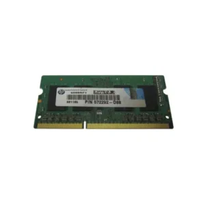 HP 572292-D88 1GB DDR3-1333/PC3-10600 SODIMM 204-Pin CL9 Single Rank X16 Non-ECC Unbuffered Memory Module HP Part Number: 572292-D88  - New