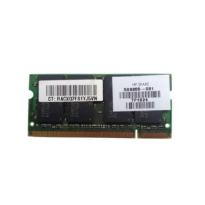 HP 598855-001 4GB DDR2-800/PC2-6400 SODIMM 200-Pin CL6 Dual Rank X8 Non-ECC Unbuffered Memory Module HP Part Number: 598855-001  - New