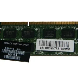HP 599548-001 2GB DDR3-1333/PC3-10600 SODIMM 204-Pin CL9 Dual Rank X8 Non-ECC Unbuffered Memory Module HP Part Number: 599548-001  - New