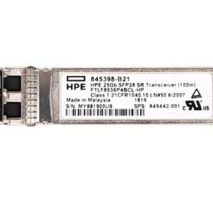 HPE 855800-B21 25Gb/S 25GBase-SR Multi-Mode Fibre 850nm 100m Duplex LC Connector SFP28 Transceiver Module HPE Part Number: 855800-B21 - New