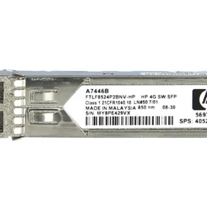 HP A7446BN StorageWorks 4Gb/S 4GBase-SW Multi-Mode Fibre 850nm 100m Fibre Channel Duplex LC Connector SFP Transceiver Module HP Part Number: A7446BN  - New