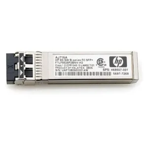 HP AJ716A B-Series 8Gb/S 8GBase-SW Multi-Mode Fibre 850nm 150m LC Connector SFP+ Transceiver HP Part Number: AJ716A  - New