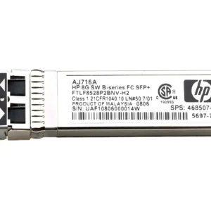 HP AJ716AB B-Series 8Gb/S 8GBase-SR Multi-Mode Fibre 850nm 300m Fibre Channel Duplex LC Connector SFP+ Transceiver Module HP Part Number: AJ716AB  - New
