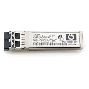 HP AJ716B B-Series 8Gb/S 8GBase-SR Multi-Mode Fibre 850nm 300m Fibre Channel Duplex LC Connector SFP+ Transceiver Module HPE Part Number: AJ716B  - New