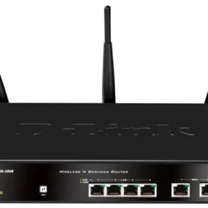 D-Link DSR-500N IEEE 802.11n (Draft) 3 X Antenna 54Mbps Wireless Speed 4 X Network Port 2 X Broadband Port Rack-Mountable Wireless Router D-Link Part Number: DSR-500N - Refurbished