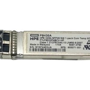 HPE FTLF8532P4BCV-HP 32Gb/S 32GBase-SW Multi-Mode Fibre 850nm 100m Duplex LC Connector SFP+ Transceiver Module HPE Part Number: FTLF8532P4BCV-HP  - New
