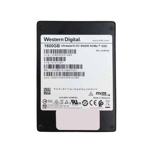 Hitachi HUSMR7616BDP301 Ultrastar SN200 1.6TB Multi-Level Cell PCI Express 3.0 X4 NVMe Mixed Use U.2 2.5-Inch Solid State Drive - Refurbished