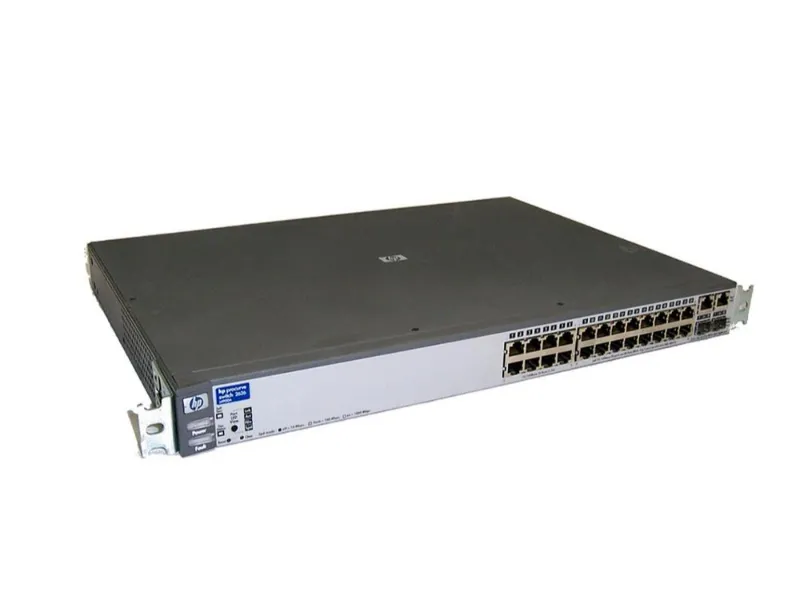 HP J4900-61301 ProCurve 2600 Series 2626 24 X RJ-45 Port 10/100Base-TX LAN + 2 X RJ-45 GE Ports + 2 X SFP (Mini-GBIC) Ports Layer 3 Managed Rack-Mountable Fast Ethernet Network Switch HP Part Number: J4900-61301 - New