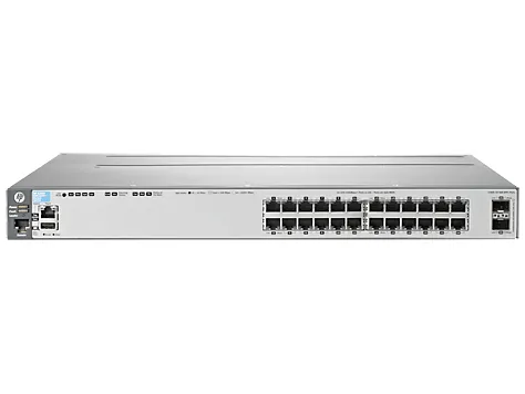 HP J9575AS Procurved 3800 Series 3800-24G-2SFP+ 24xRJ-45 Ports 10/100/1000Base-T + 2xSFP+ Ports Layer3 Managed Gigabit Ethernet Switch HP Part Number: J9575AS - New