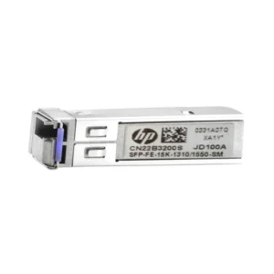 HP JD100AR ProCurve X115 100Mb/S 100Base-BX10-U Single-Mode Fibre 1310nm-TX/1550nm-RX 20km LC Connector SFP Transceiver Module HP Part Number: JD100AR  - New