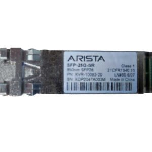 Arista SFP-25G-SR 25Gb/S 25GBase-SR Multi-Mode Fibre 850nm 100m Duplex LC Connector SFP28 Transceiver Module Arista Part Number: SFP-25G-SR - New