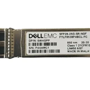 Dell W4GPP 25Gb/S 25GBase-SR Multi-Mode Fibre 850nm 100m LC Duplex Connector SFP28 Transceiver Module Dell Part Number: W4GPP  - New